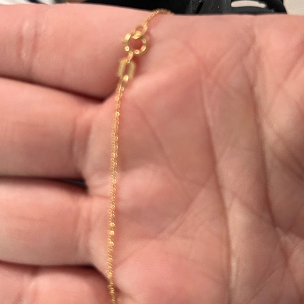 14K rose gold with white and chocolate diamond, Effy brand necklace - Picture 3 of 4